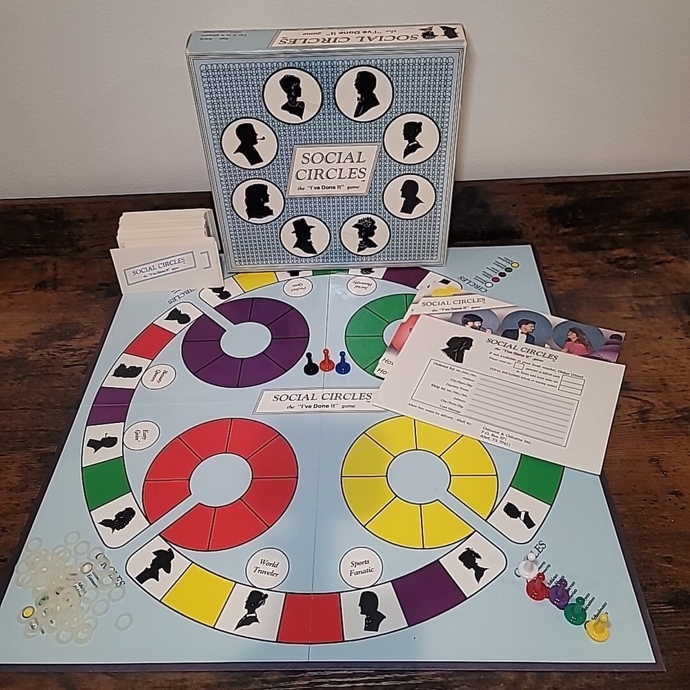 Social Circles Conversation Fellowship Board Game First Edition 1988 Rare